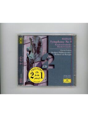 Mahler Symphony 9 Karajan Berliner Philharmoniker 2-CD Deutsche Grammophon OIBP